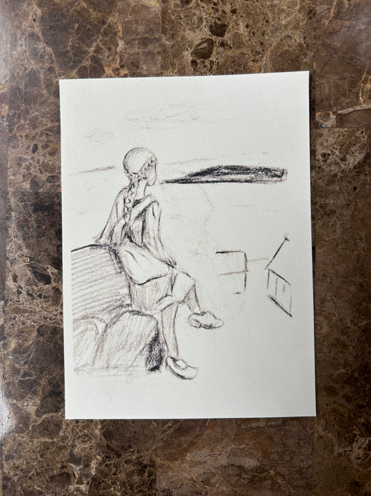Charcoal Study Print